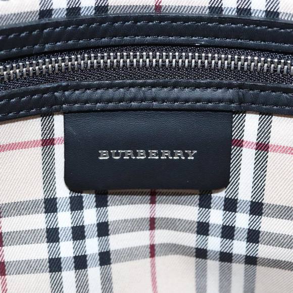 BURBERRY Hand Bag Leather Black Silver Auth bs17557 - Picture 11 of 16